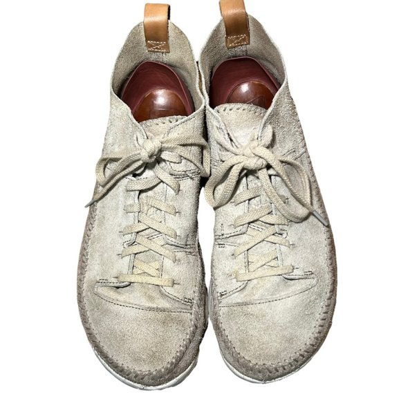 Clarks Originals Trigenic Flex Vibram Sole Suede Men's Shoes Sand/Tan Size 9M - Picture 1 of 9